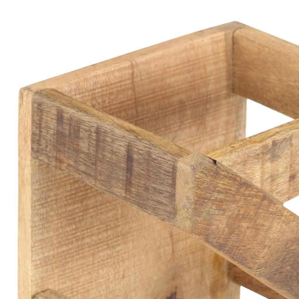 vidaXL Ραφιέρα / Σταντ Κρασιών για 5 Φιάλες από Μασίφ Ξύλο Μάνγκο