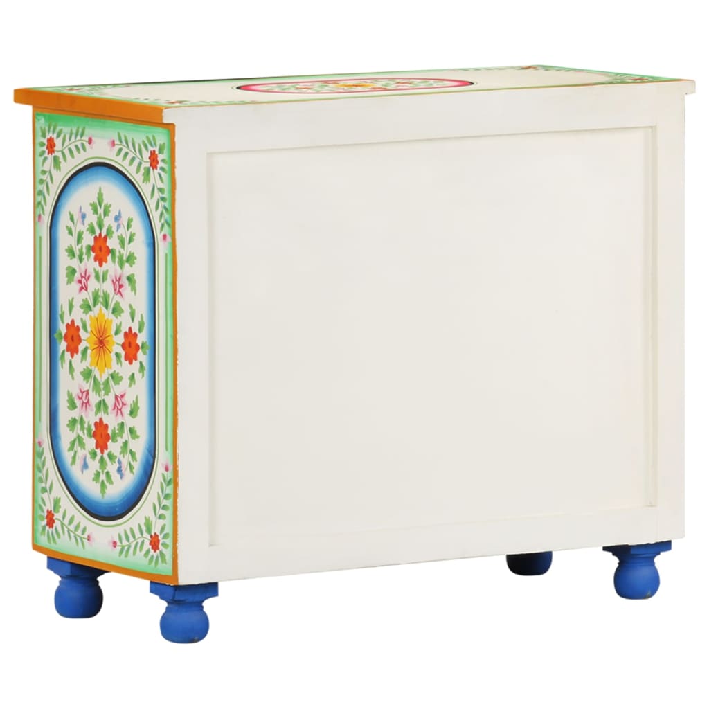 vidaXL Ντουλάπι με Χειροπ. Λεπτομέρειες 70x35x60 εκ. Μασίφ Ξύλο Μάνγκο