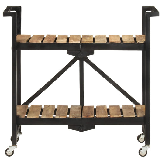 vidaXL Τρόλεϊ Κουζίνας 87 x 36 x 81 εκ. από Μασίφ Ξύλο Μάνγκο