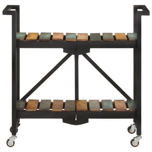 vidaXL Τρόλεϊ Κουζίνας 87 x 36 x 81 εκ. από Μασίφ Ανακυκλωμένο Ξύλο