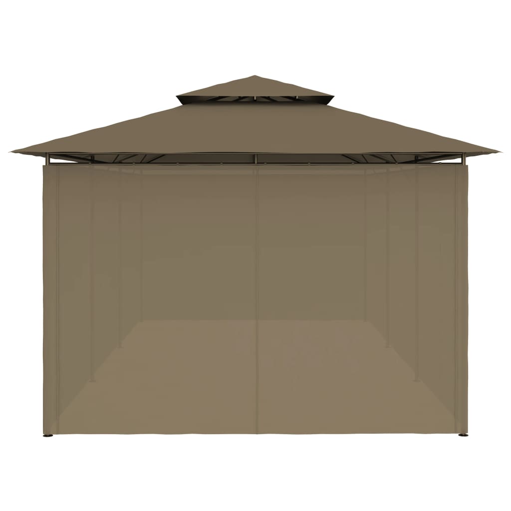 vidaXL Κιόσκι με Κουρτίνες Taupe 600 x 298 x 270 εκ. 180 γρ./μ²
