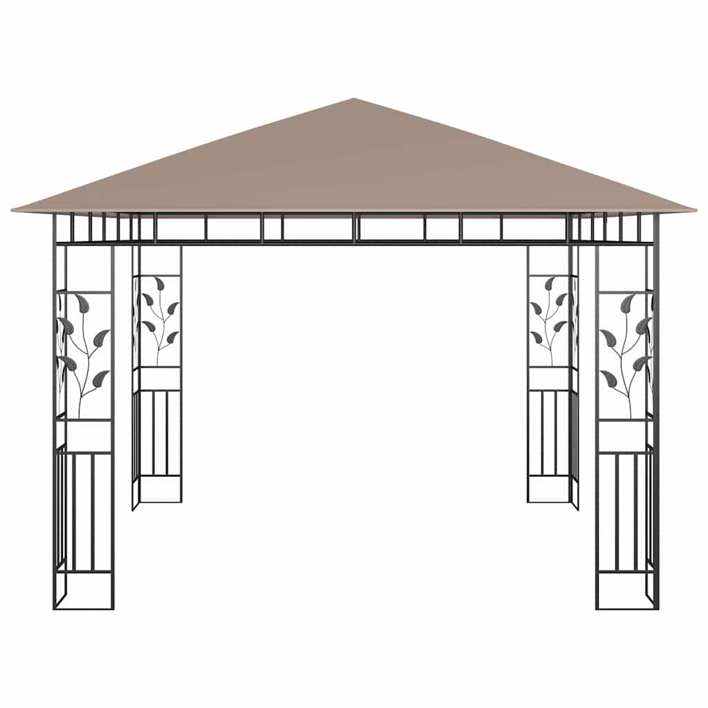 vidaXL Κιόσκι με Αντικουνουπικό Δίχτυ Taupe 3x3x2,73 μ. / 180 γρ./μ²