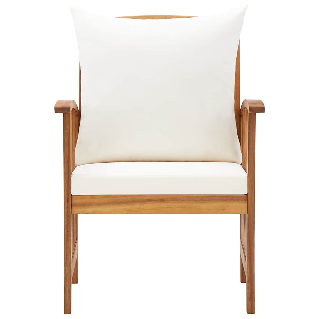 vidaXL Καρέκλες Κήπου 2 τεμ. από Μασίφ Ξύλο Ακακίας με Μαξιλάρια