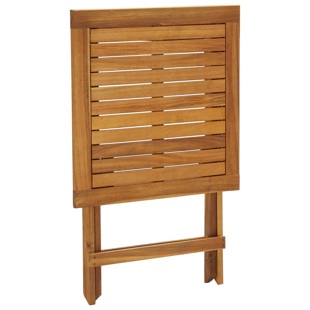 vidaXL Σετ Επίπλων Bistro Πτυσσόμενο 3 τεμ. Ξύλο Ακακίας με Μαξιλάρια