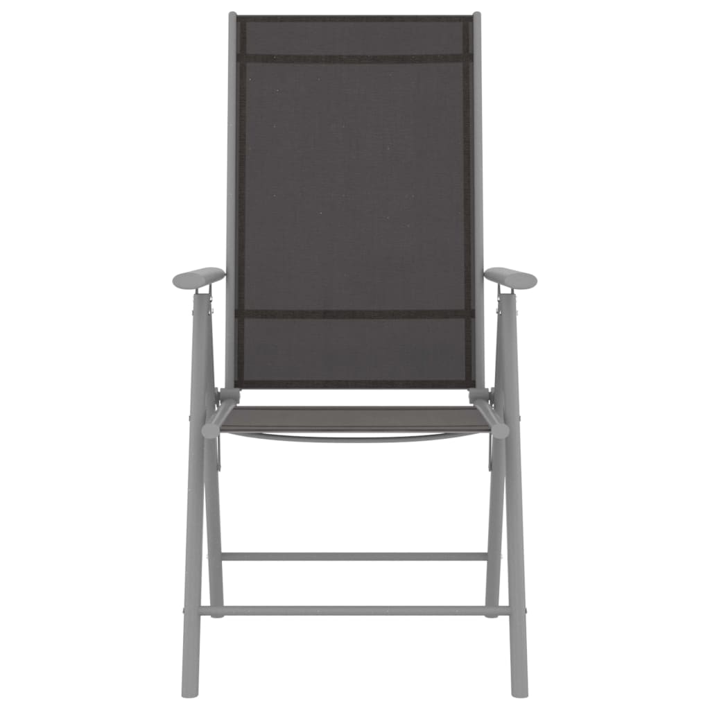 vidaXL Καρέκλες Κήπου Πτυσσόμενες 6 τεμ. Μαύρες από Textilene