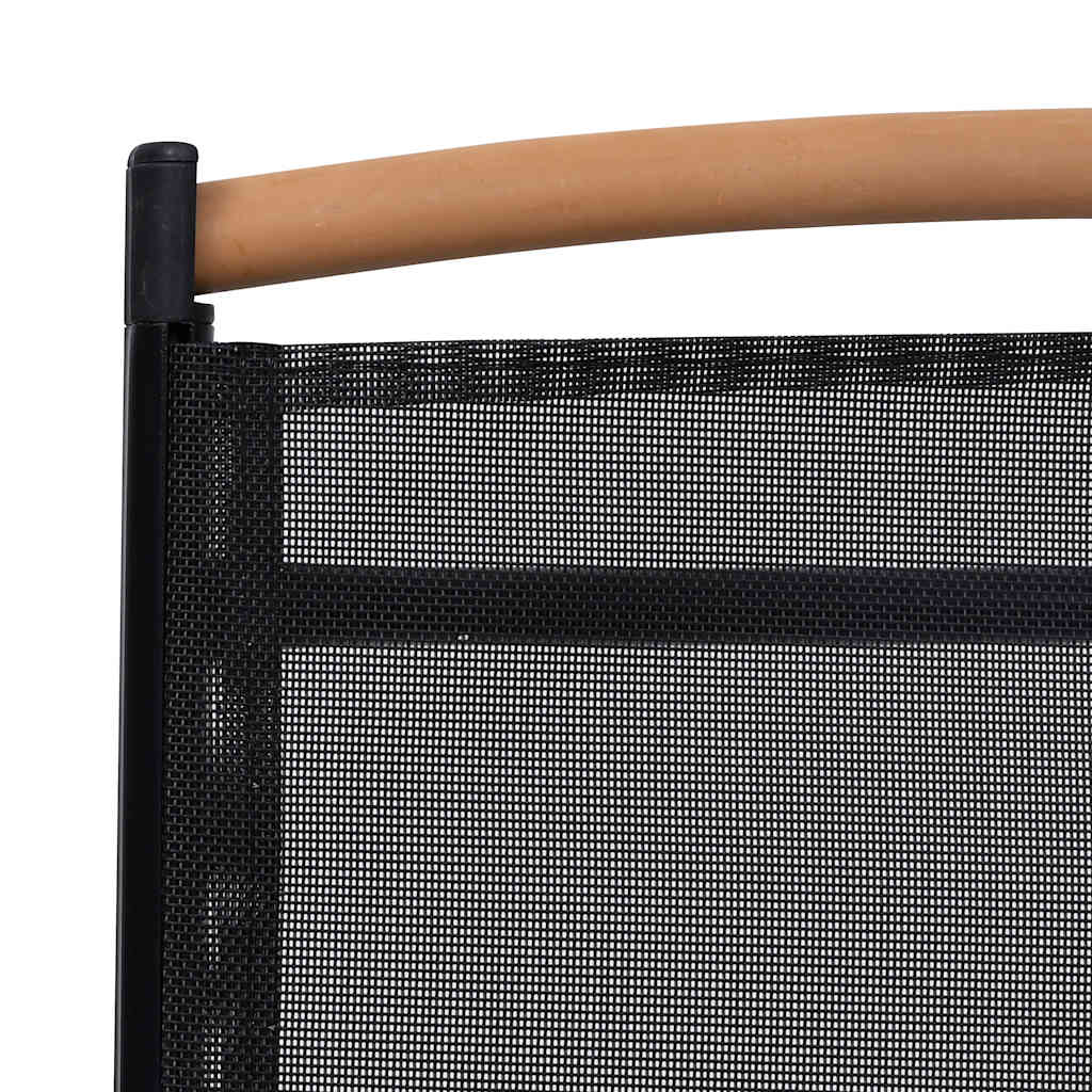 vidaXL Καρέκλες Κήπου Πτυσσόμενες 6 τεμ. Μαύρες από Textilene