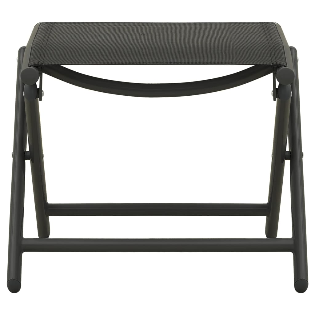 vidaXL Σαλόνι Κήπου 3 Τεμαχίων Μαύρο από Textilene / Αλουμίνιο