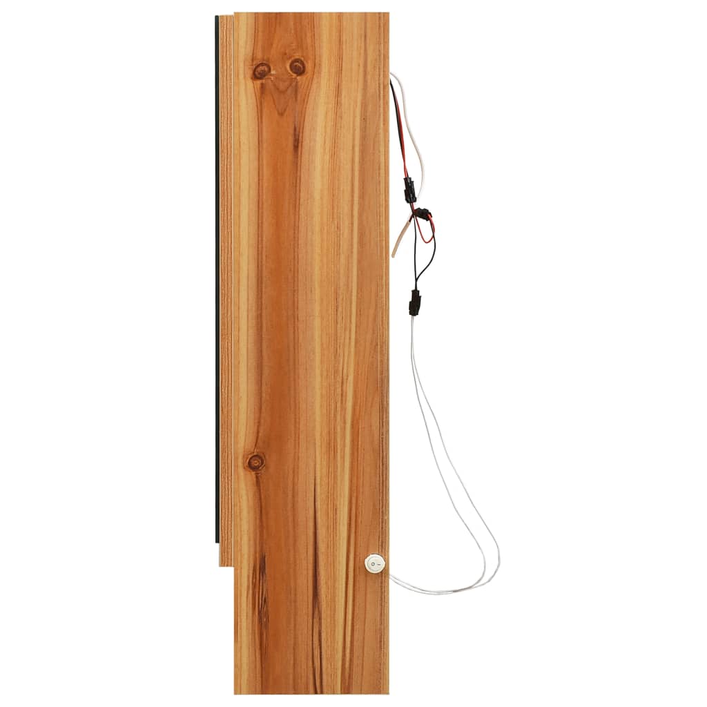 vidaXL Καθρέφτης Μπάνιου με Ντουλάπι/LED Χρώμα Δρυός 80x15x60 εκ. MDF