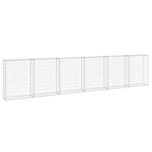 vidaXL Συρματοκιβώτιο Τοίχος 300x30x100 εκ. Γαλβαν.Χάλυβας + Καλύμματα