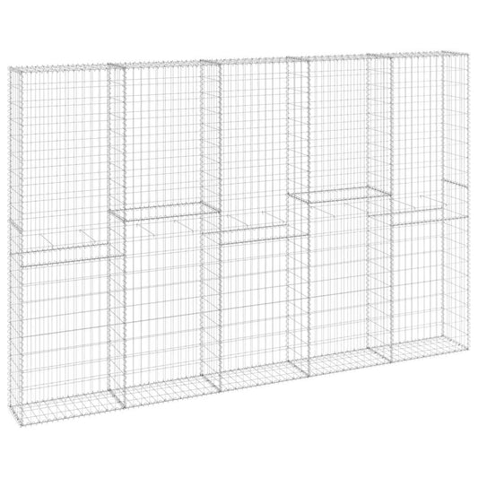 vidaXL Συρματοκιβώτιο Τοίχος 300x30x200 εκ. Γαλβαν.Χάλυβας + Καλύμματα