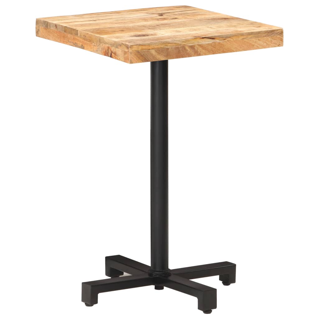 vidaXL Τραπέζι Bistro Τετράγωνο 50x50x75 εκ. Ακατέργαστο Ξύλο Μάνγκο