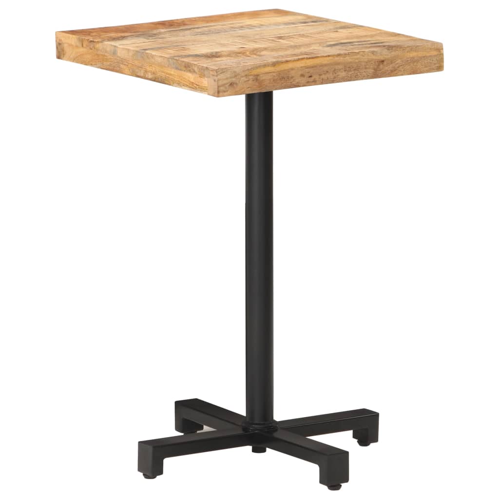 vidaXL Τραπέζι Bistro Τετράγωνο 50x50x75 εκ. Ακατέργαστο Ξύλο Μάνγκο