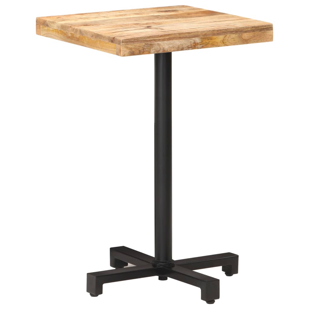 vidaXL Τραπέζι Bistro Τετράγωνο 50x50x75 εκ. Ακατέργαστο Ξύλο Μάνγκο