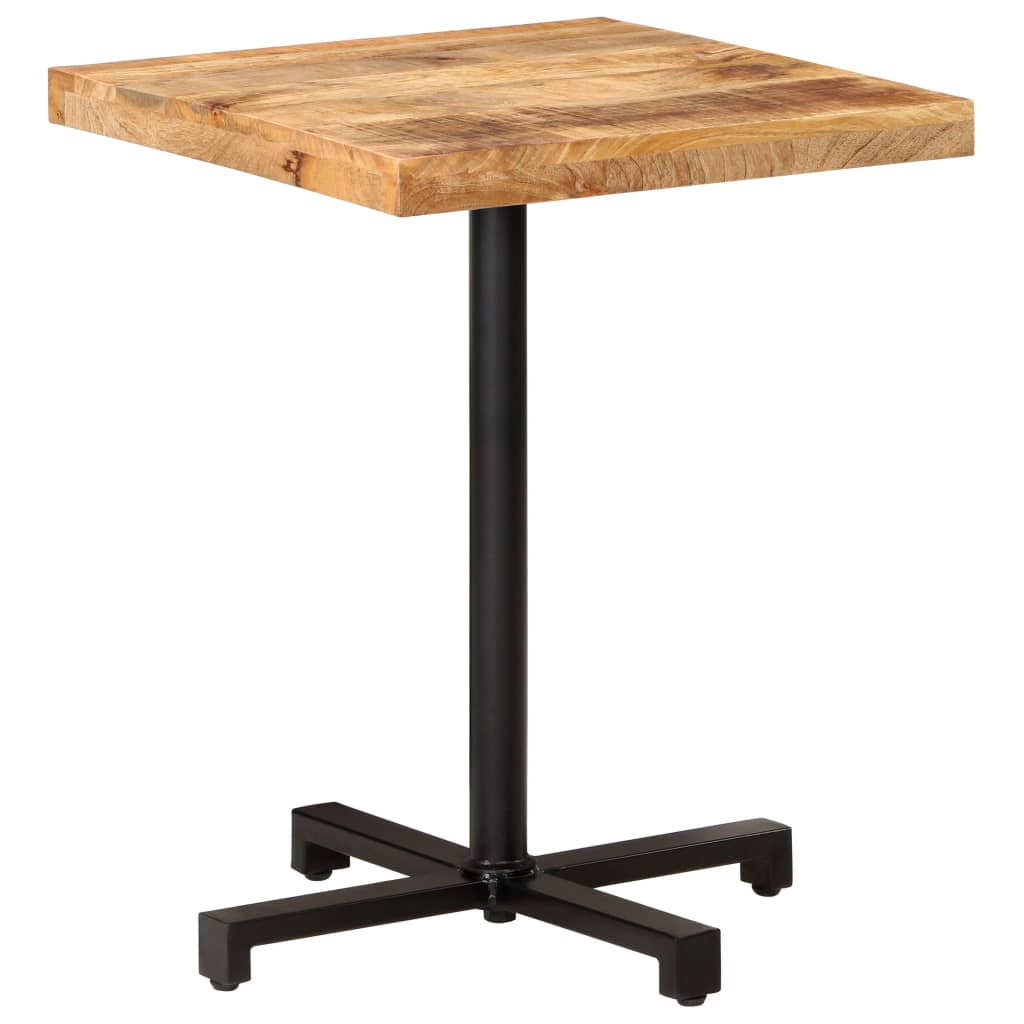 vidaXL Τραπέζι Bistro Τετράγωνο 60x60x75 εκ. Ακατέργαστο Ξύλο Μάνγκο