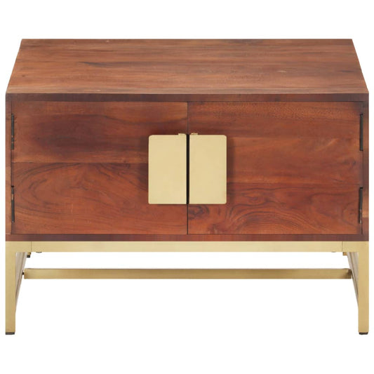 vidaXL Τραπεζάκι Σαλονιού Καφέ Μελί 67x67x45 εκ. Μασίφ Ξύλο Ακακίας