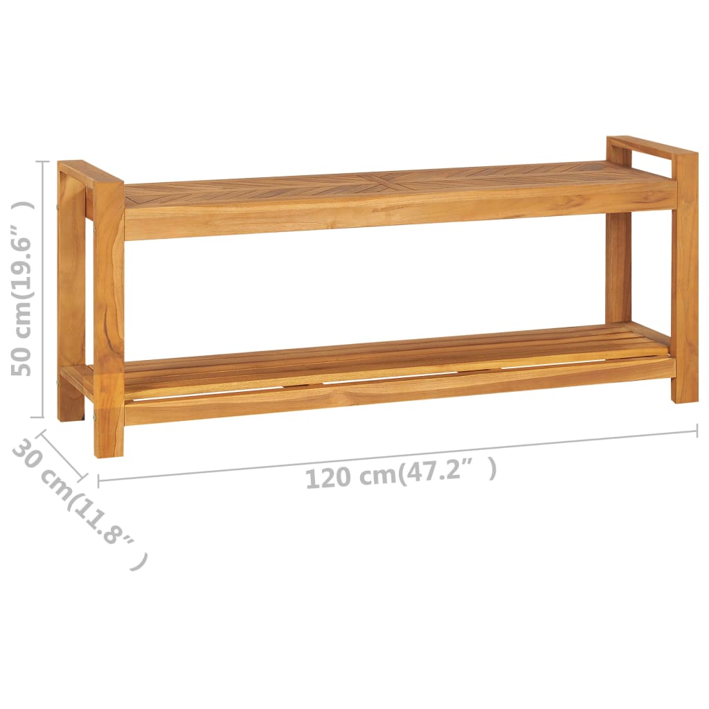 vidaXL Παγκάκι 120 εκ. από Μασίφ Ξύλο Teak