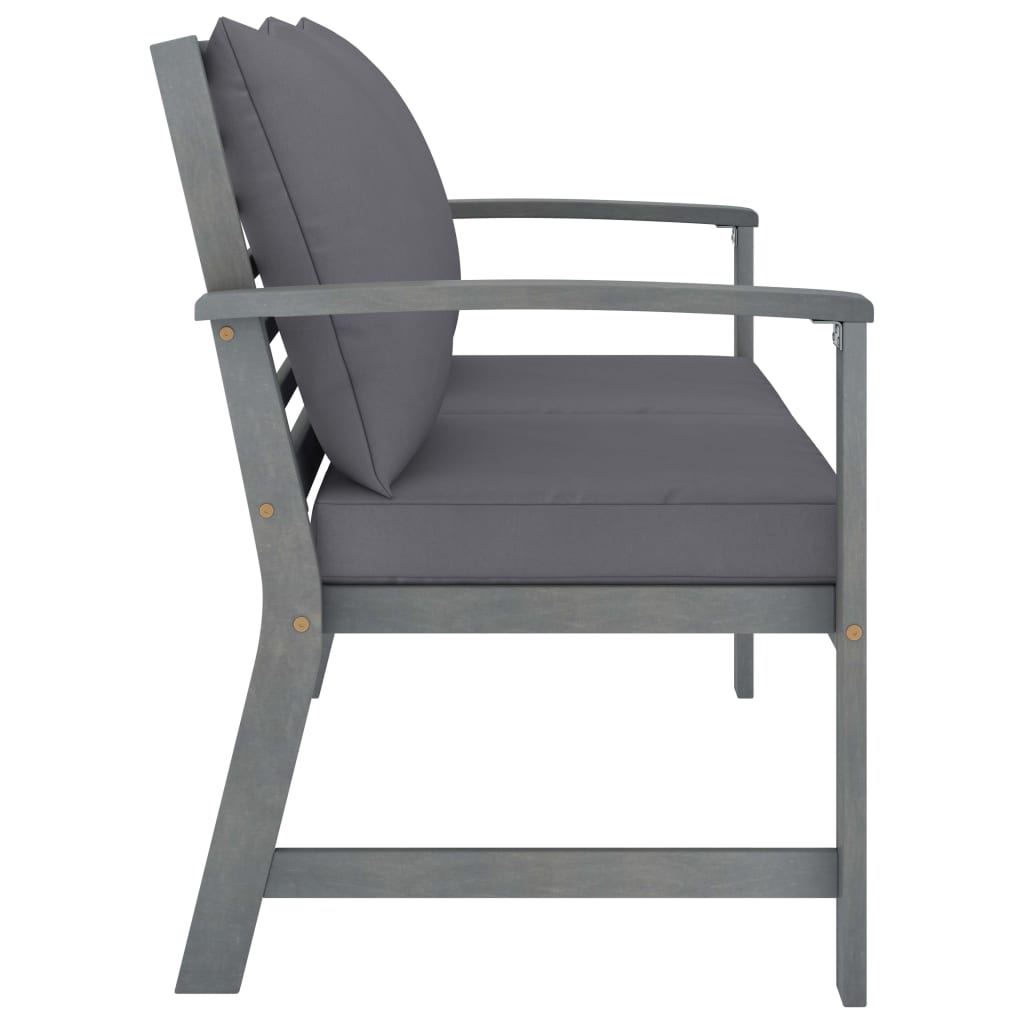 vidaXL Σαλόνι Κήπου 4 Τεμαχίων από Μασίφ Ξύλο Ακακίας με Μαξιλάρια