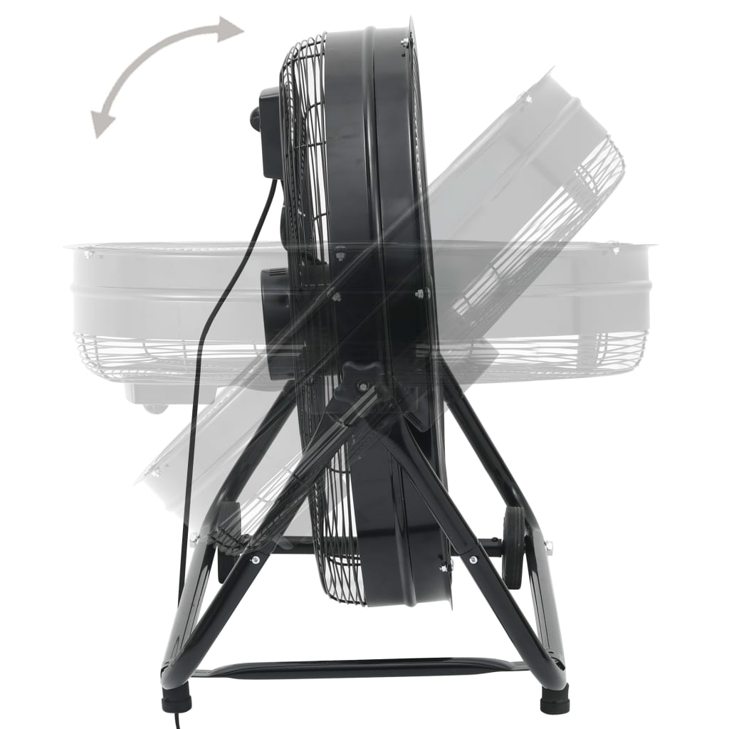 vidaXL Ανεμιστήρας Δαπέδου Επαγγελματικός Μαύρος 60 εκ. 172,5 W
