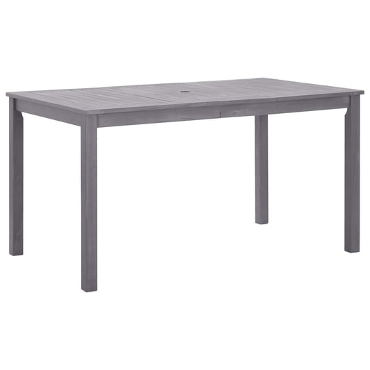 vidaXL Τραπέζι Κήπου Γκρι Πατίνα 140x80x74 εκ. από Μασίφ Ξύλο Ακακίας