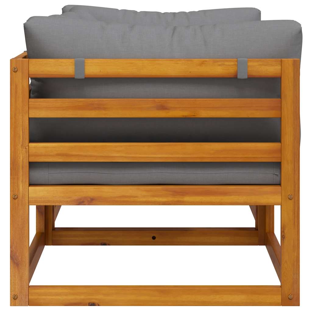 vidaXL Γωνιακοί Καναπέδες Τμηματικοί 2 τεμ. με Σκούρα Γκρι Μαξιλάρια