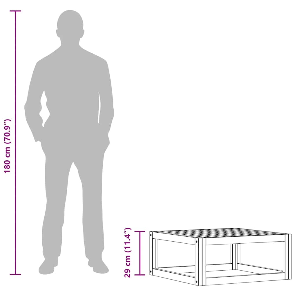 vidaXL Τραπεζάκι Σαλονιού 68 x 68 x 29 εκ. από Μασίφ Ξύλο Ακακίας