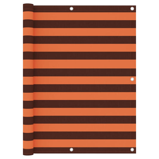 vidaXL Διαχωριστικό Βεράντας Πορτοκαλί/Καφέ 120x600 εκ. Ύφασμα Oxford
