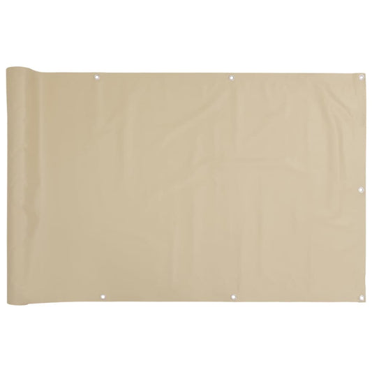 vidaXL Διαχωριστικό Βεράντας Μπεζ 75 x 300 εκ. Ύφασμα Oxford