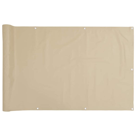 vidaXL Διαχωριστικό Βεράντας Μπεζ 75 x 500 εκ. Ύφασμα Oxford