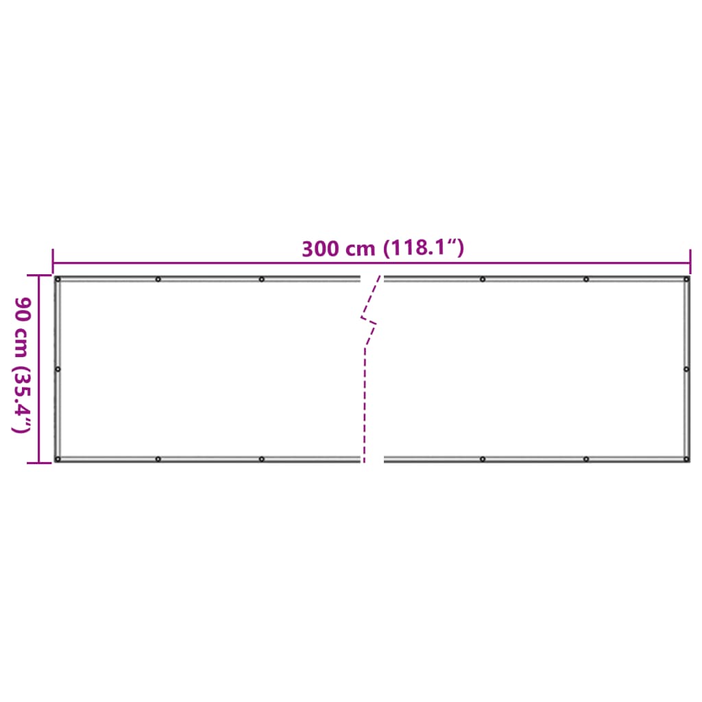 vidaXL Διαχωριστικό Βεράντας Μπεζ 90 x 300 εκ. Ύφασμα Oxford