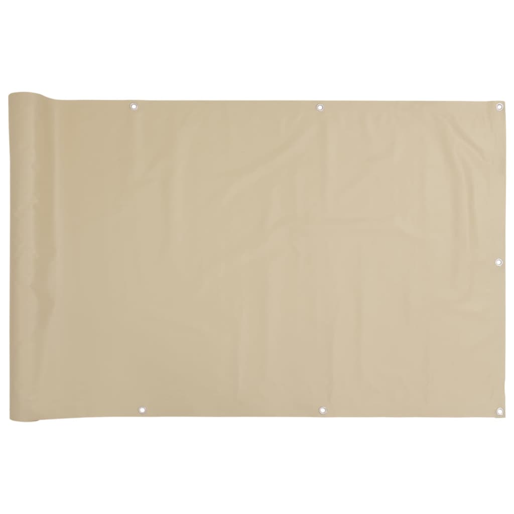 vidaXL Διαχωριστικό Βεράντας Μπεζ 90 x 500 εκ. Ύφασμα Oxford