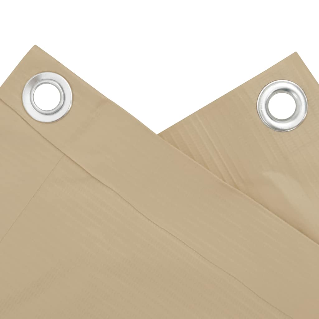vidaXL Διαχωριστικό Βεράντας Μπεζ 120 x 400 εκ. Ύφασμα Oxford
