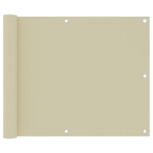 vidaXL Διαχωριστικό Βεράντας Κρεμ 75 x 300 εκ. Ύφασμα Oxford