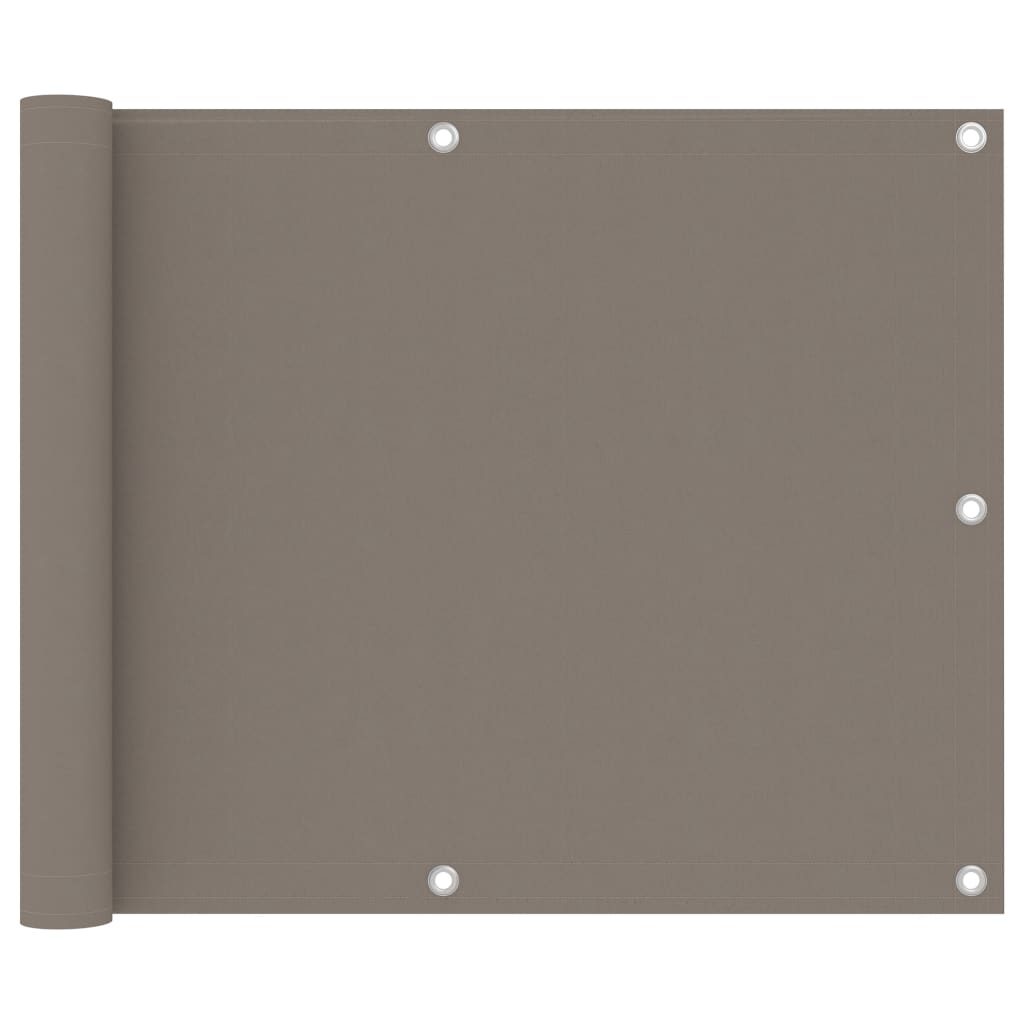 vidaXL Διαχωριστικό Βεράντας Taupe 75 x 500 εκ. Ύφασμα Oxford