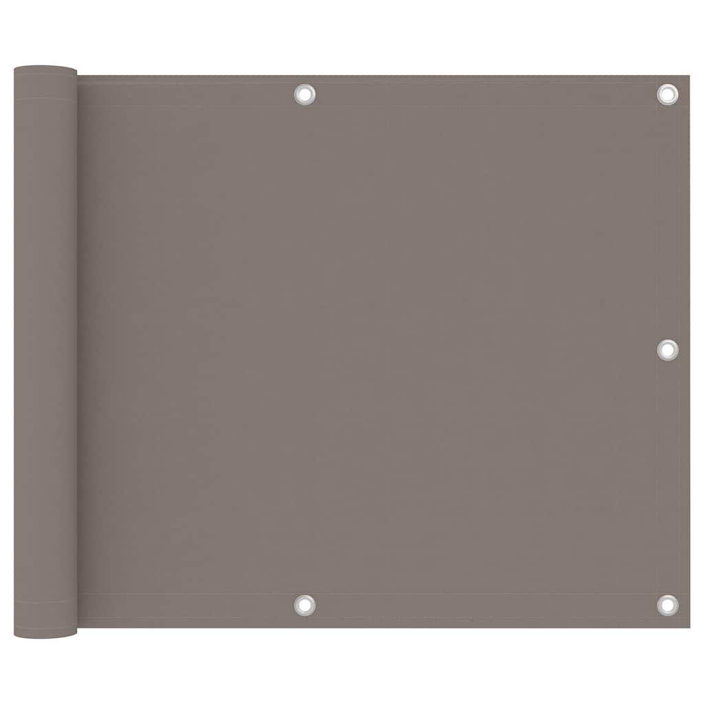 vidaXL Διαχωριστικό Βεράντας Taupe 75 x 600 εκ. Ύφασμα Oxford