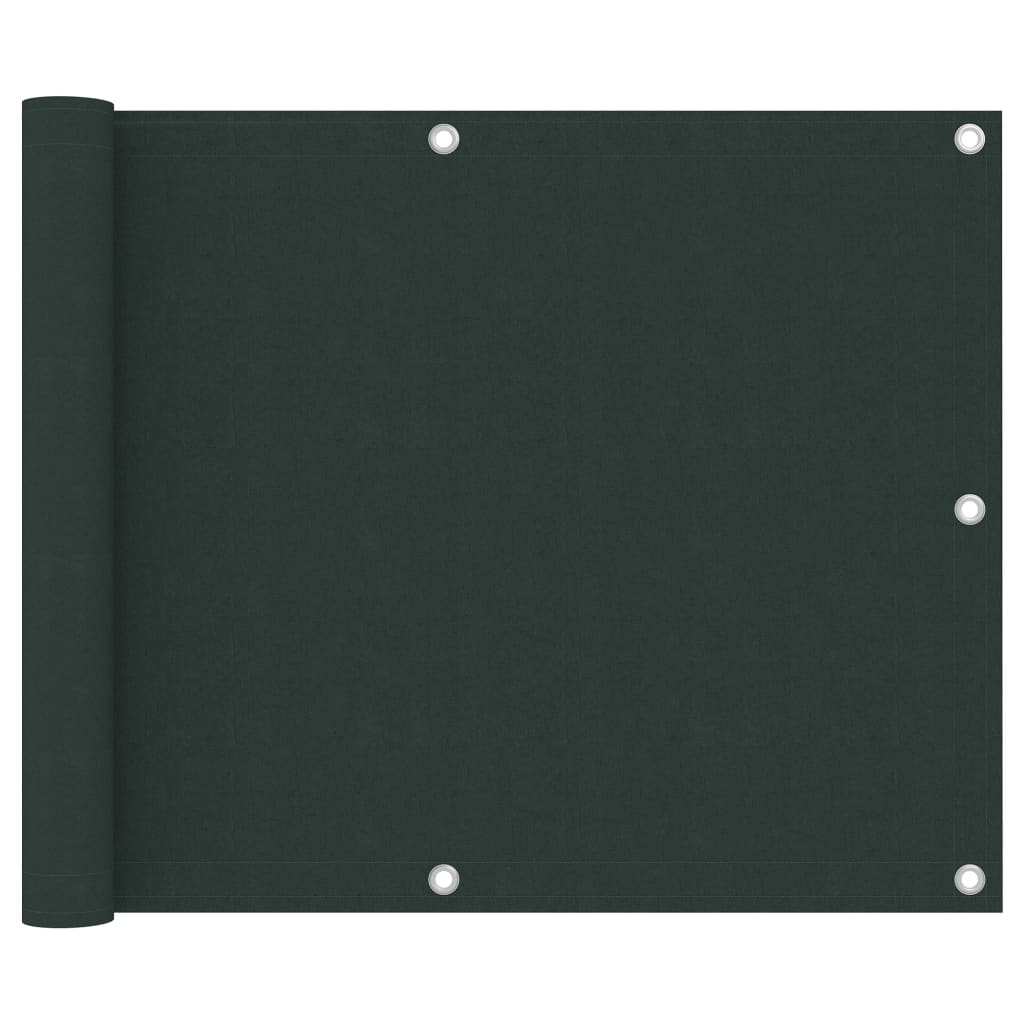 vidaXL Διαχωριστικό Βεράντας Σκούρο Πράσινο 75x600 εκ. Ύφασμα Oxford