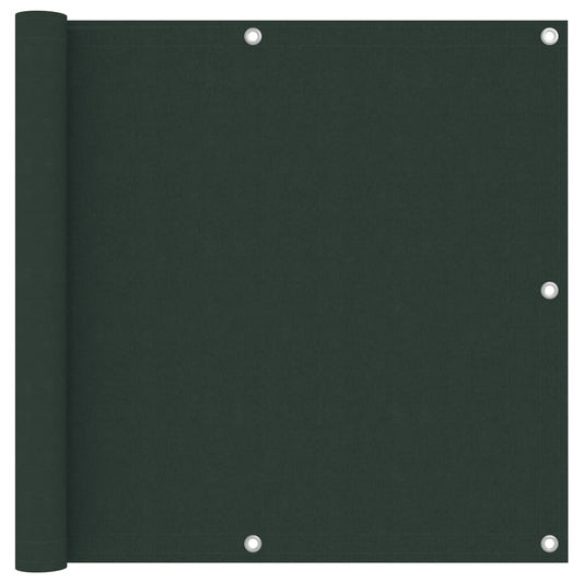 vidaXL Διαχωριστικό Βεράντας Σκούρο Πράσινο 90x500 εκ. Ύφασμα Oxford