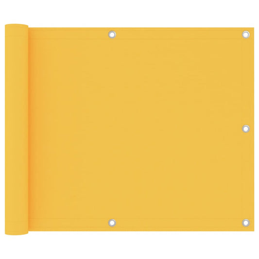 vidaXL Διαχωριστικό Βεράντας Κίτρινο 75 x 300 εκ. Ύφασμα Oxford