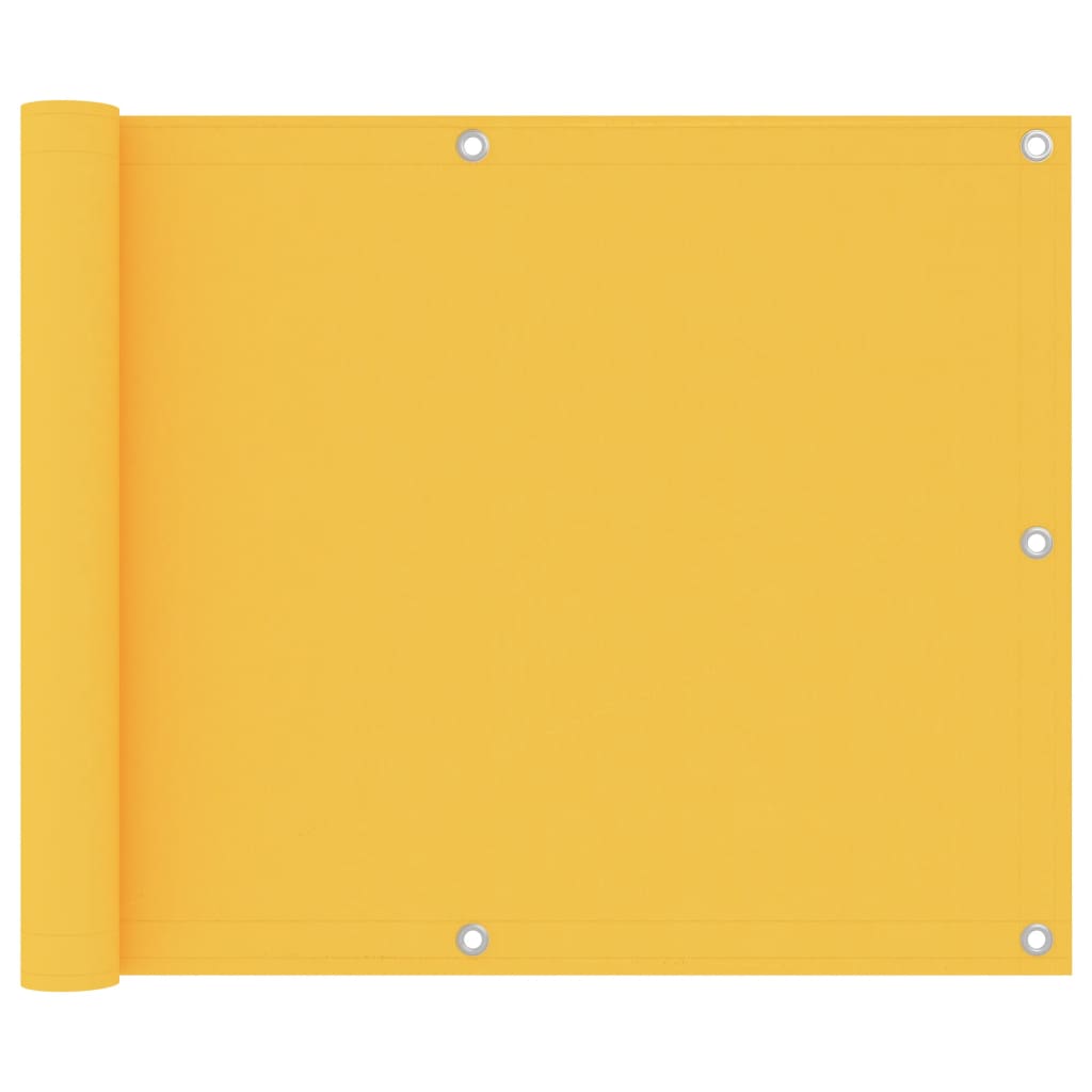 vidaXL Διαχωριστικό Βεράντας Κίτρινο 75 x 600 εκ. Ύφασμα Oxford