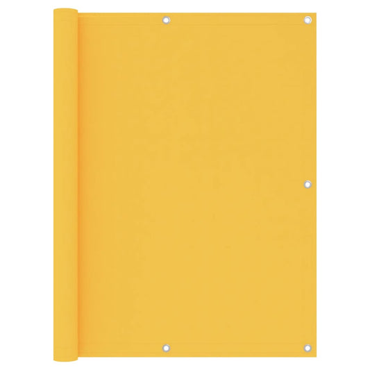 vidaXL Διαχωριστικό Βεράντας Κίτρινο 120 x 600 εκ. Ύφασμα Oxford