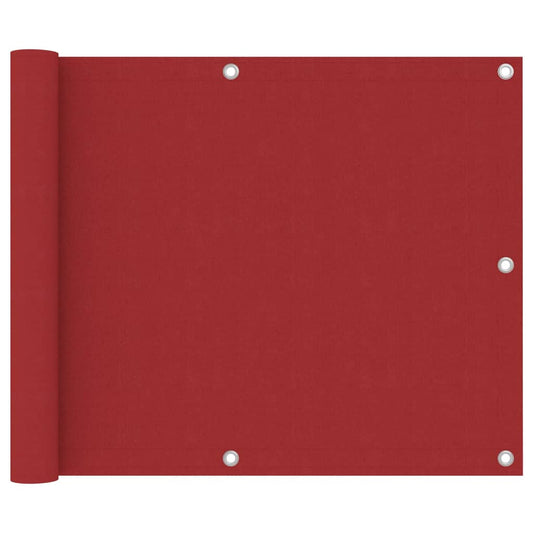 vidaXL Διαχωριστικό Βεράντας Κόκκινο 75 x 500 εκ. Ύφασμα Oxford