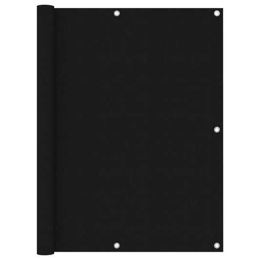 vidaXL Διαχωριστικό Βεράντας Μαύρο 120 x 500 εκ. Ύφασμα Oxford