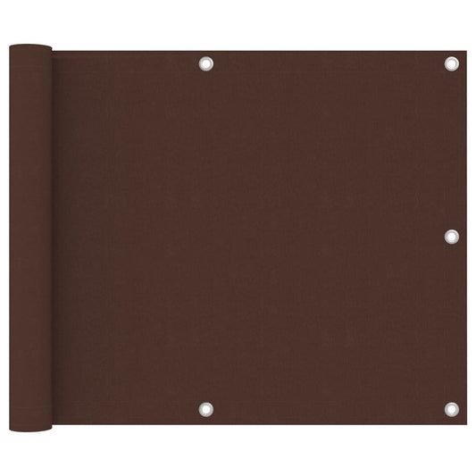 vidaXL Διαχωριστικό Βεράντας Καφέ 75 x 600 εκ. Ύφασμα Oxford