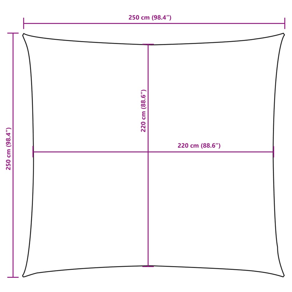 vidaXL Πανί Σκίασης Τετράγωνο Μπεζ 2,5 x 2,5 μ. από Ύφασμα Oxford