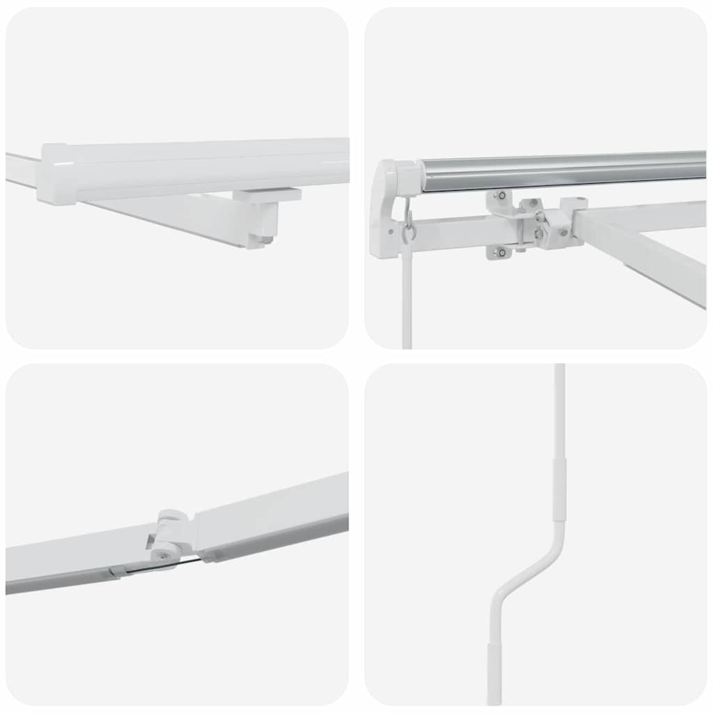 vidaXL Σκελετός Τέντας Λευκό 450 x 350 εκ Αλουμίνιο