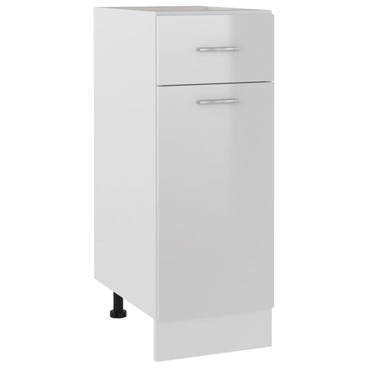 vidaXL Ντουλάπι με Συρτάρι Lyon Γυαλιστερό Λευκό 30x46x81,5εκ.