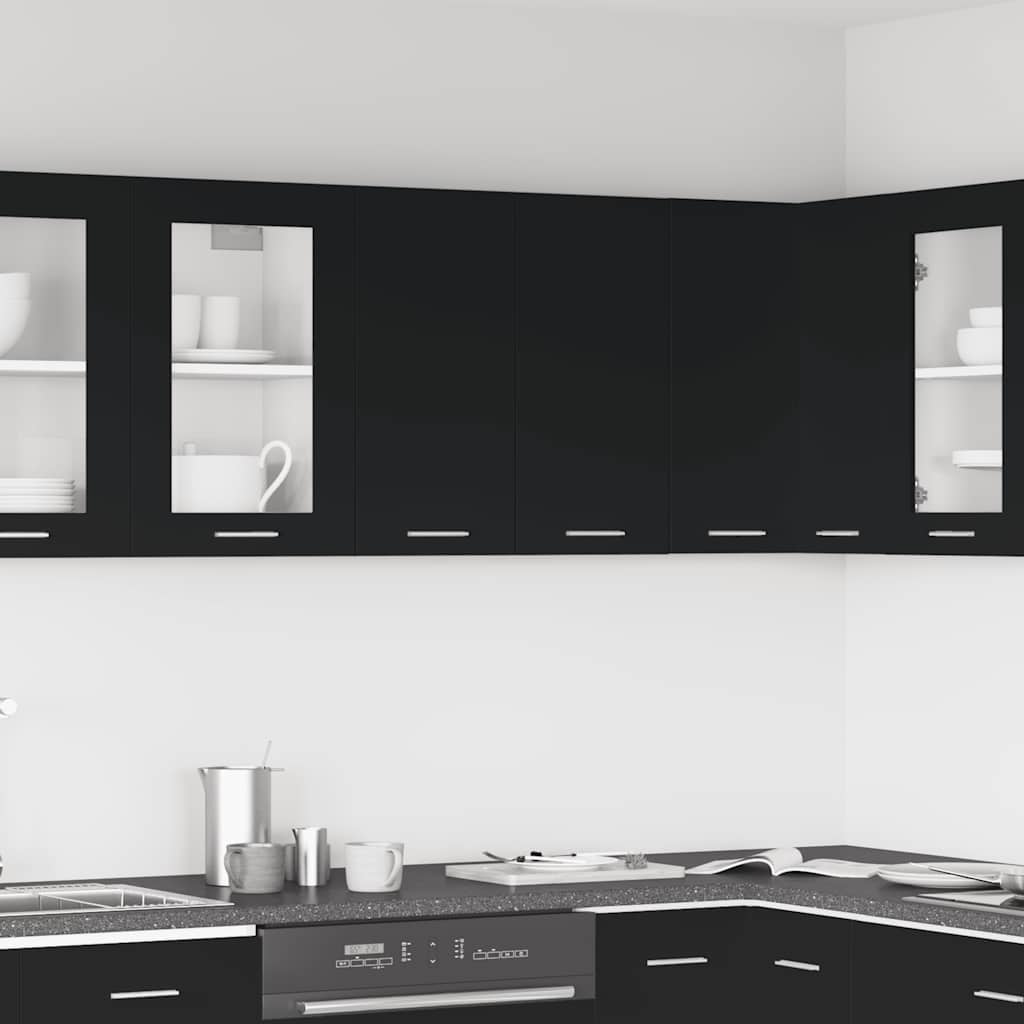 vidaXL Ντουλάπι Κρεμαστό Lyon Μαύρο 60 x 31 x 60 εκ. από Επεξ. Ξύλο