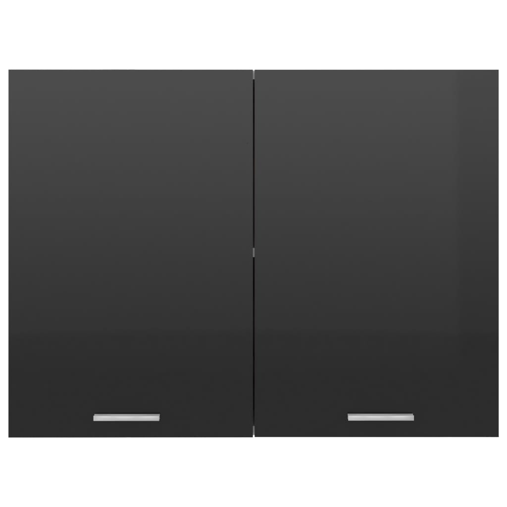 vidaXL Ντουλάπι Κρεμαστό Lyon Γυαλιστερό Μαύρο 80x31x60εκ. από