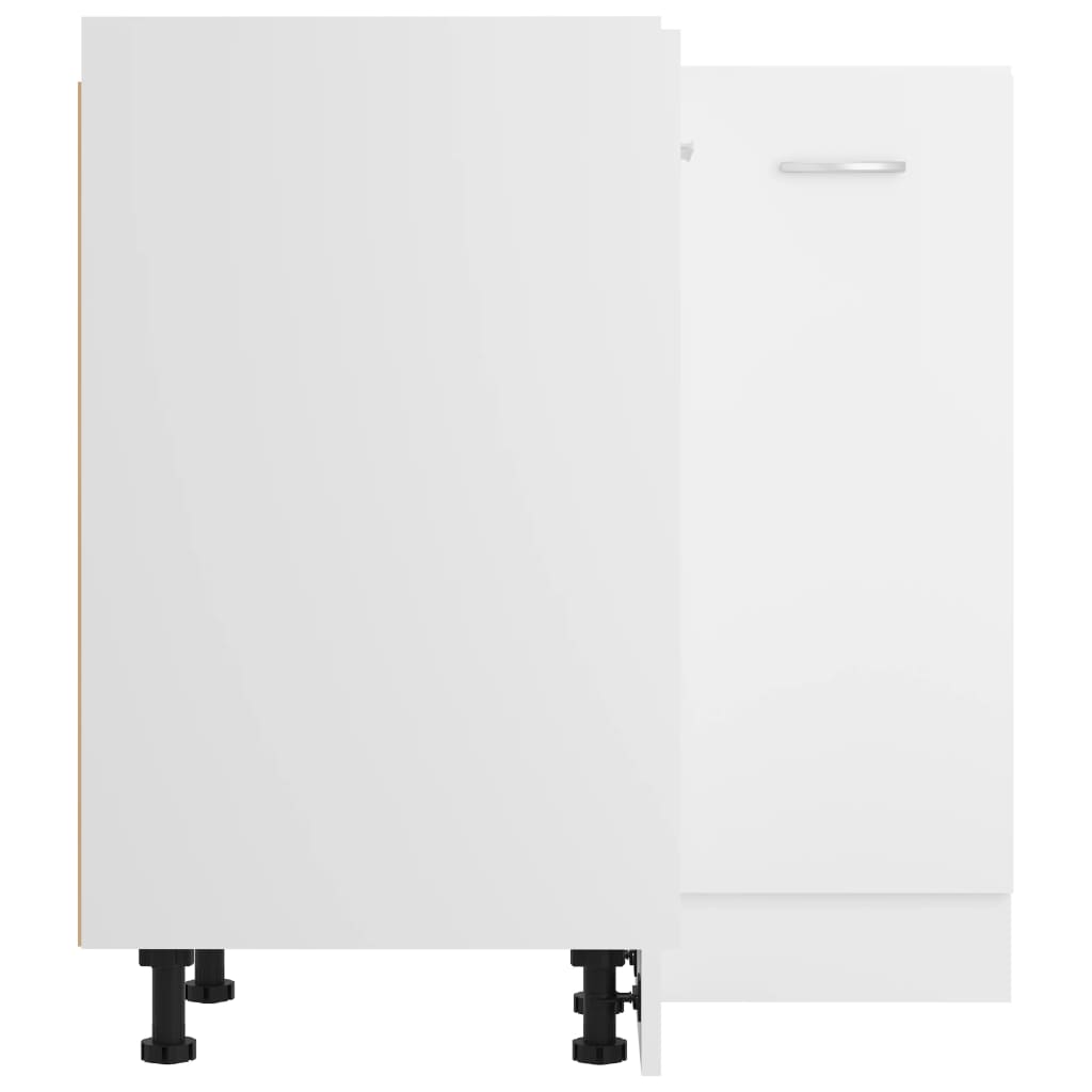 vidaXL Ντουλάπι Δαπέδου Γωνιακό Lyon Λευκό 75,5x75,5x81,5εκ.