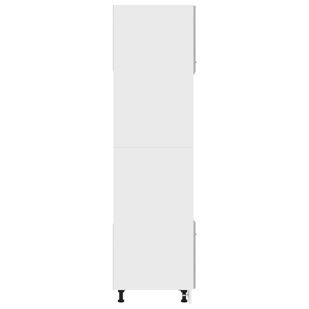 vidaXL Ντουλάπι Φούρνου Μικροκυμάτων Γρκι Σκυρ. 60x57x207εκ Επεξ Ξύλο