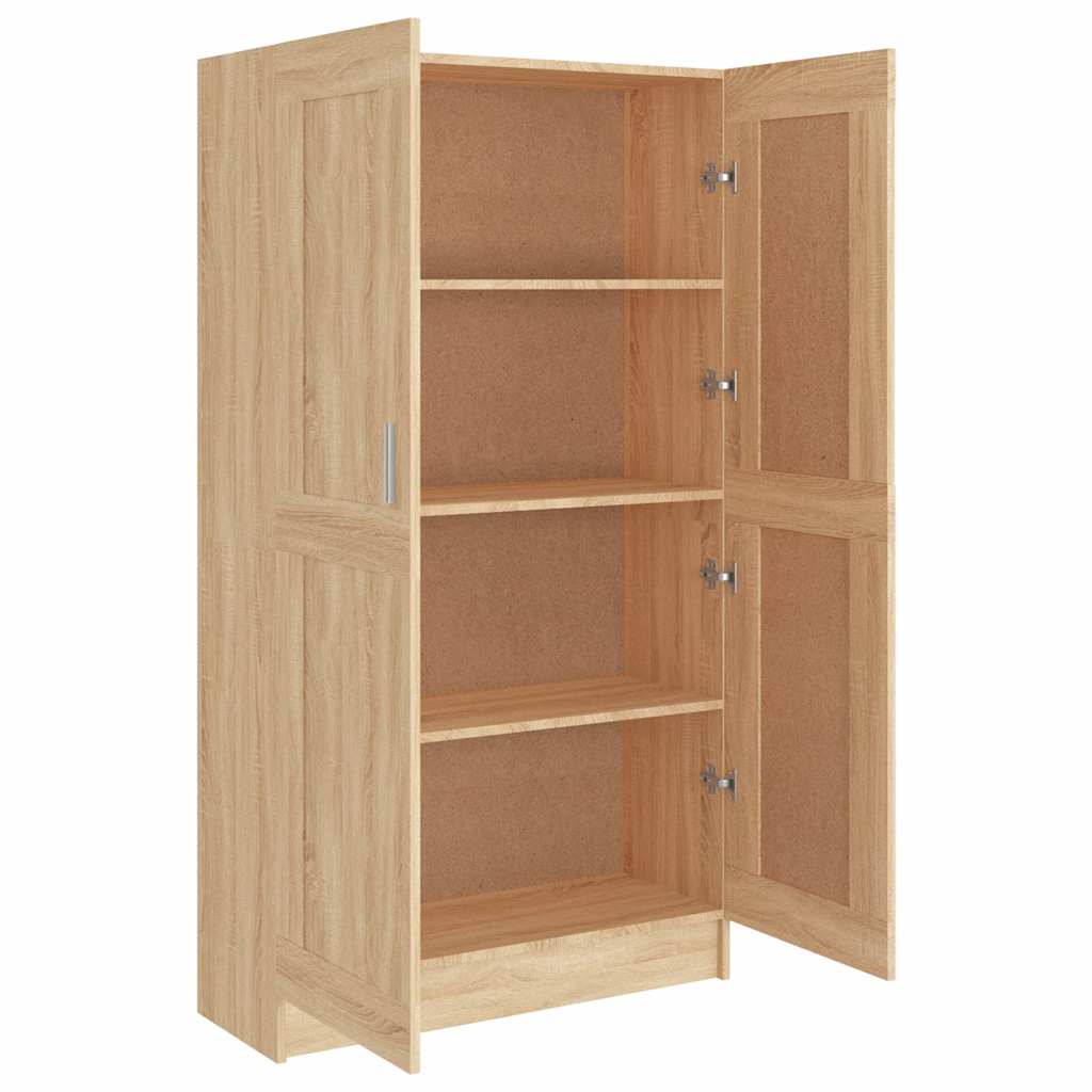 vidaXL Βιβλιοθήκη Χρώμα Sonoma Δρυς 82,5 x 30,5 x 150 εκ. Επεξ. Ξύλο